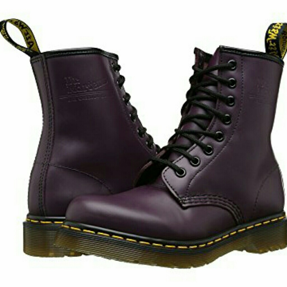 Docs Dr. Martens 1460 Combat Boot 8-Eye PURPLE - Picture 3 of 8